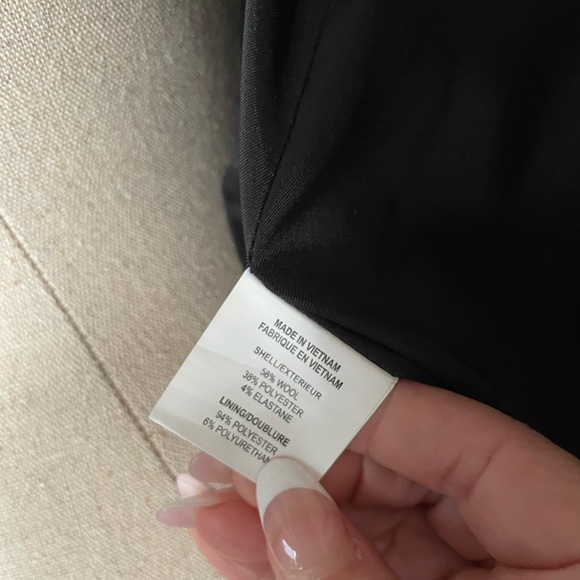 THEORY Women's Gray Wool Blend Double Breasted Pinstripe Blazer Size: 00 NWOT - Picture 7 of 10